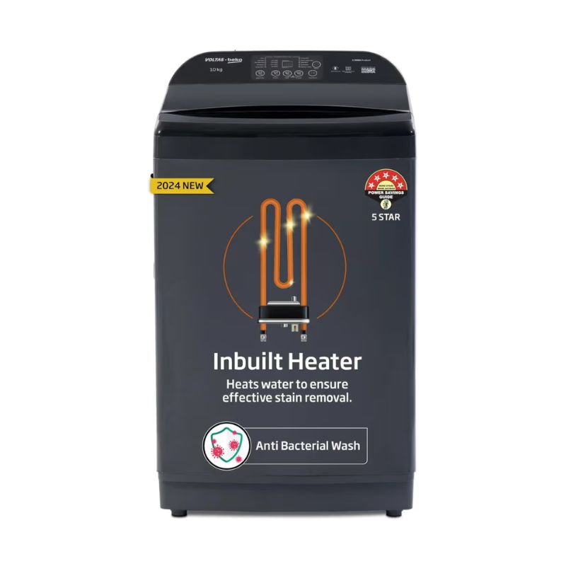 Voltas Beko WTL1106UEA / SPB0OD 10 Kg 5 Star Fully Automatic Top Load Washing Machine (Grey)