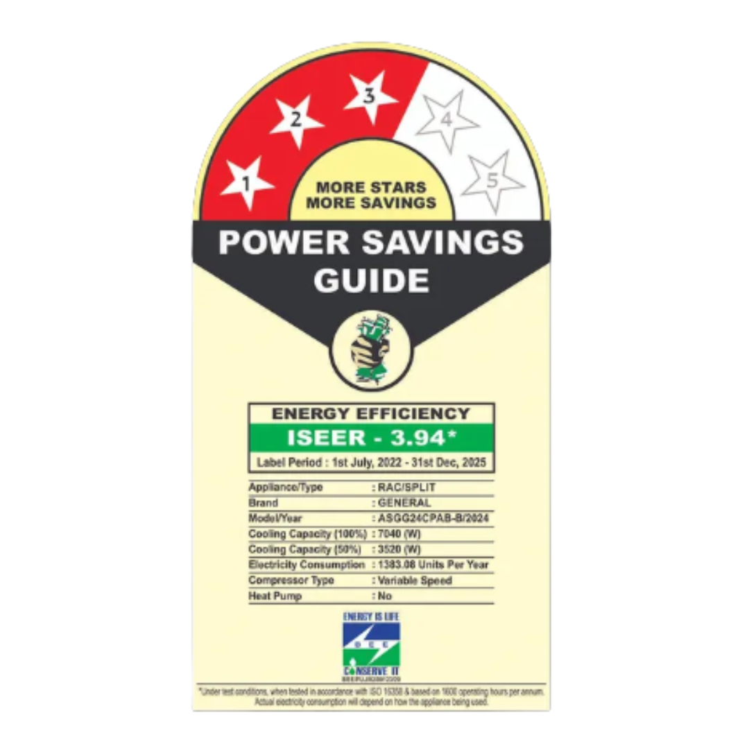 O General Split Inverter AC, ASGG24CGAA-B, 2 Ton, 5 Star. - Image 3