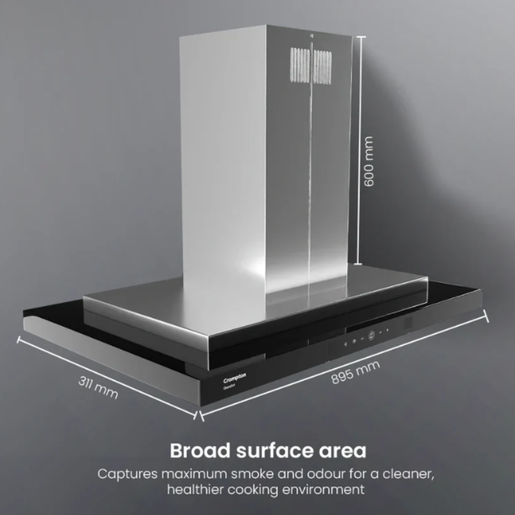 Crompton, Grand Art Series, Box Type Chimney, CHD-GAL90BFE-INX. - Image 4