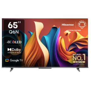Hisense Q6N 164 cm (65 inch) QLED Ultra HD (4K) Smart Google TV with Dolby Vision Atmos Far Field Voice Control Smooth Motion Rate  (65Q6N)