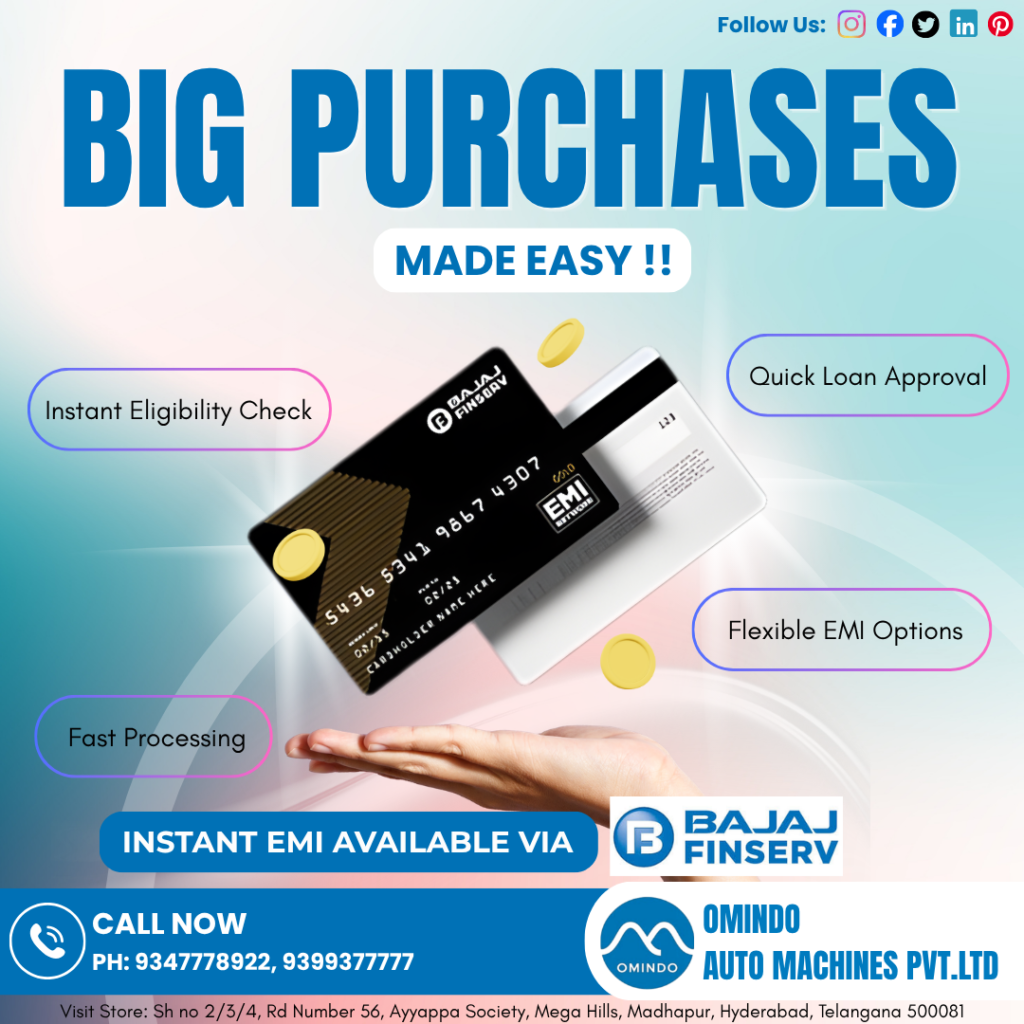 Easy EMI Options in Hyderabad | Buy Appliances on EMI with Omindo & Bajaj Finserv