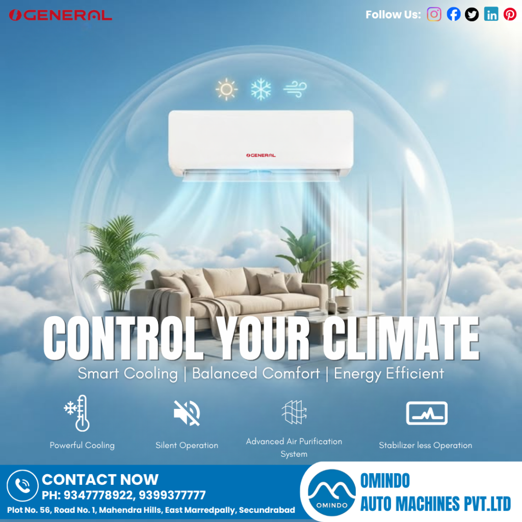 Smart Climate Control with OGeneral AC for Powerful Cooling