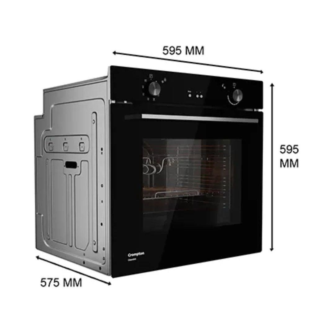 Crompton GrandArt Pyrolytic Pro 78L Built-in Oven BIO-GAPYRPRO-78L Midnight Black
