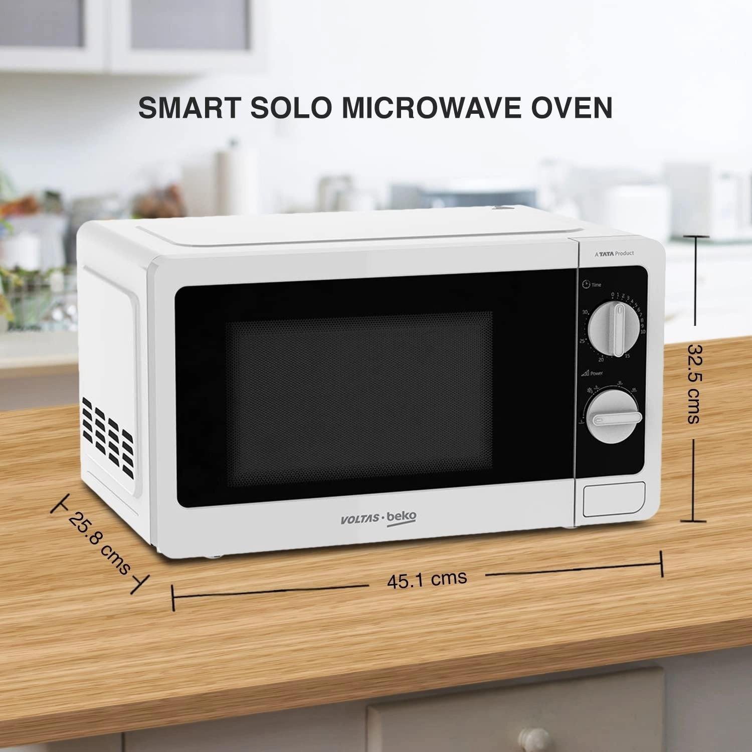 Voltas Beko MS20MPW10 20L Smart Solo Microwave Oven (White) - Image 3