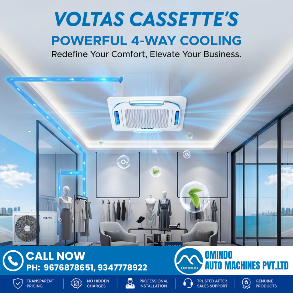Energy-Efficient Voltas Cassette AC for Offices & Retail Stores