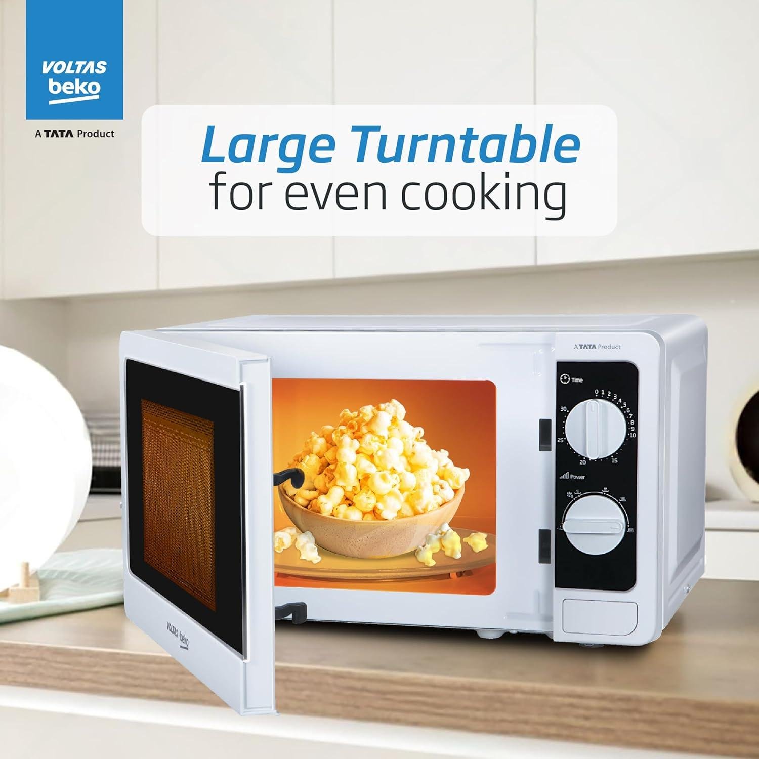 Voltas Beko MS20MPW10 20L Smart Solo Microwave Oven (White) - Image 2